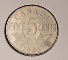 1935 Canada 5 cents - Nickel de haute qualité - voir images JOLIES - Inv#A-643