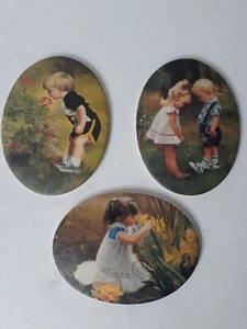 1990's Lot Of 3 Donald Zolan "Grandma's Garden, New Shoes, Flowers For Mother" - Picture 1 of 10