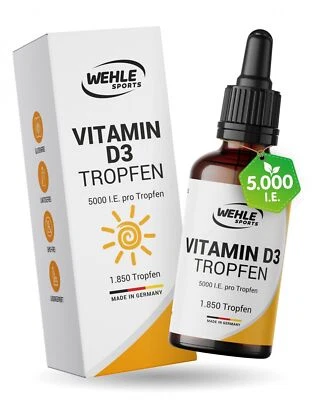Vitamin D3 5000 IE pro Tropfen hochdosiert 50ml - 1850 Tropfen - Bild 1 von 4