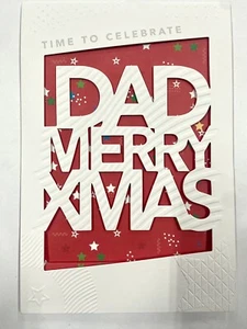 Hallmark christmas card Time To Celebrate Dad Merry Christmas - Picture 1 of 4