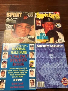 Lot Of 4 Vintage Magazines Baseball, Willy Mays, Alex Rodriquez~ - Picture 1 of 1