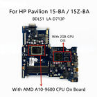 854960-601 do płyty głównej HP Pavilion 15-BA A10-9600P M445DX 2G-GPU LA-D713P