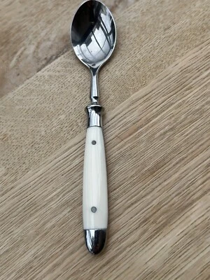 EICHENLAUB Solingen Kleiner Löffel Dessertlöffel Besteck Acryl Weiß Gebraucht - Bild 1 von 3