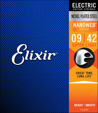 Elixir® 12002 Electric Strings with NANOWEB® Coating, Super Light (.009-.042)