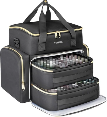 Estuche organizador de esmalte de uñas extra grande para 96 a 100+ botellas (15 ml/0,5 oz líquidas) Foto 1 de 4