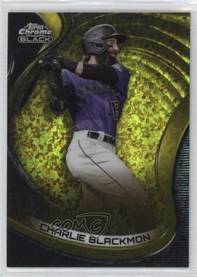 2022 Topps Chrome Black Gold Mini-Diamond Refractor /50 Charlie Blackmon #26 - Image 1 of 2