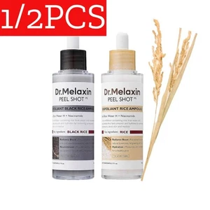 Dr.Melaxin PEEL SHOT GLOW EXFOLIANT RICE AMPOULE (WHITE RICE/BLACK R I C E) - Picture 1 of 16