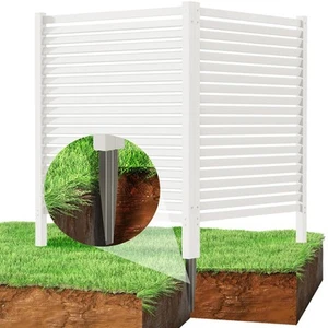 Vinyl Privacy Fence for Air Conditioner, 45" W X 36" H Trash Cans Enclosure -... - Picture 1 of 6