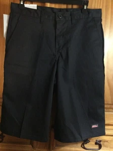 DICKIES Men's 30 Black Essential Work Short Relaxed Fit Polyester/Cotton NWT - Picture 1 of 5