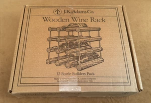 JK Adams Co Wooden Wine Rack 12 Bottle Modular Builders Pack Vermont USA mwrb12n - Picture 1 of 4