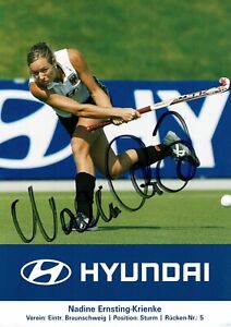 Autogramm Nadine Ernsting-Krienke original Olympiasieger 2004 Hockey