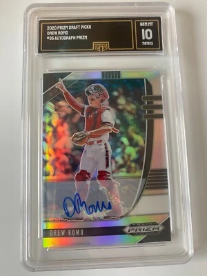 2020 Panini Prizm Draft Picks - Silver Prizm Autographs #PDP35 Drew Romo (AU,... - Image 1 of 2