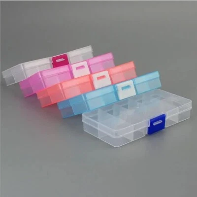 10 slots  plastic storage box portable  organizer  storage accessories - Image 1 of 4