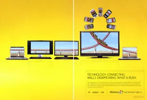 Monitor de teléfono celular Intel Centrino 2008 con Windows computadora portátil 1 página anuncio de revista - Imagen 1 de 1