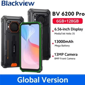 6.56'' Blackview BV6200 Pro Rugged Phone 13000mAh 13MP IP68 Waterproof Octa Core - Picture 1 of 13