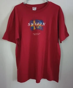 Sweden Rotterdam Holland American Line Size L Red T-shirt Pre-owned VG Condition - Picture 1 of 8