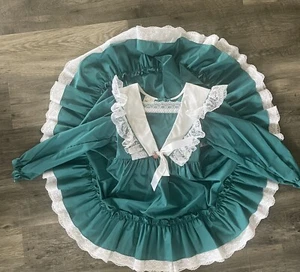 Vestido Vintage Mini Círculo Mundial Concurso Iglesia Volantes Verde Niñas Talla 6x Usado en Excelente Condición - Imagen 1 de 4