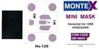 Montex 1/48 HENSCHEL Hs-129B CANOPY & WHEELS PAINT MASK Hasegawa