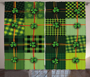 Irish Curtains 2 Panel Set Decor 5 Sizes Available Window Drapes Ambesonne