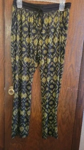 N Y Collection Women Sz Large Casual Lounge Elastic Waist MultiPrint Pants 36x30 - Picture 1 of 10