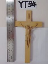 Decorative Hanging Cross Crucifix 8" Religion Jesus Christ Plastic  INRI RARE
