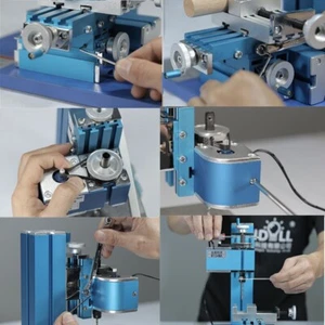 Mini 24W Motorized Lathe Machine DIY Tool Metal Woodworking Hobby Model Making - Picture 1 of 4