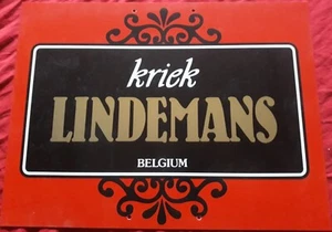 KUNSTSTOFFSCHILD WERBUNG SIEBDRUCK BIER KRIEK LINDEMANS NR. 708/204 - Bild 1 von 4