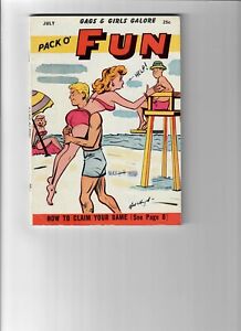 PACK O' FUN SMALL MAGAZINE - JULY 1952 - GAGS & GIRLS GALORE