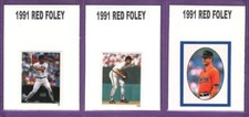 Cal Ripken Jr Orioles 1991 Red Foley Baseball Book Stickers #78 & #124 & Cover