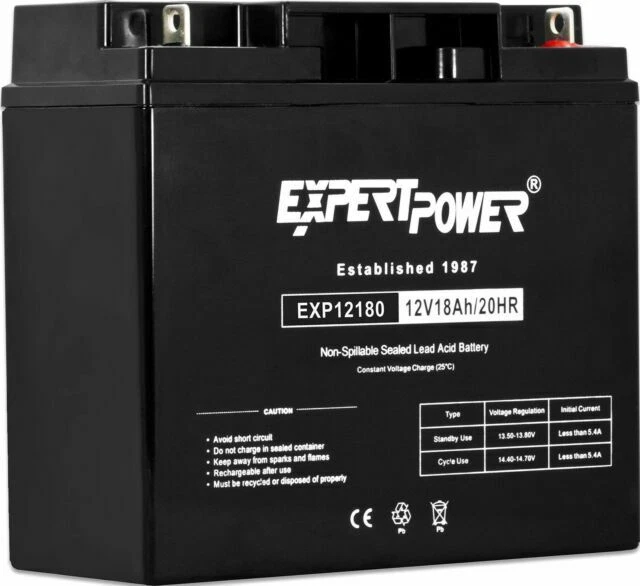 ExpertPower EXP12180 12V 18Ah Lead Acid Rechargeable Battery