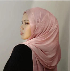 Pañuelo largo para mujeres musulmanas hiyab turbante cabeza chal envolver bufandas estolas islámicas - Imagen 1 de 42