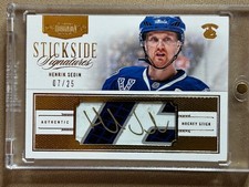 Henrik Sedin 7/25 Stickside Signatures 2013-14 Panini
