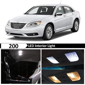 8x White Interior LED Lights Package Kit for 2011-2014 Chrysler 200 - Picture 1 of 10