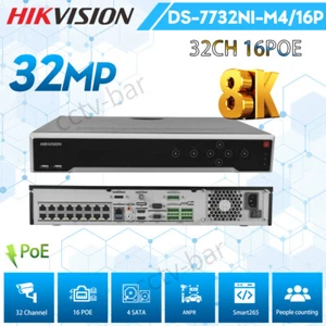 Grabadora de CCTV en red Hikvision 32MP 32CH 16POE 8K NVR DS-7732NI-M4/16P 4SATA 4K - Imagen 1 de 15