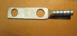 Nema 2 Hole Long Barrel #6 Copper Lug 1/2" hole Panduit LCC6-12-L - Picture 1 of 2