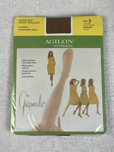 GAYMODE Agilon Hosiery Stockings Size B Seamless Pantyhose Penney’s Suntan - Picture 1 of 6