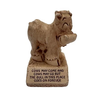 Estatua de toro cita divertida vacas pueden ir y venir decoración del hogar estatuilla - Imagen 1 de 7