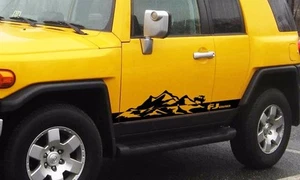 Mountains stripes side Stickers Decals for truck wrangler fj cruiser etc - Picture 1 of 4