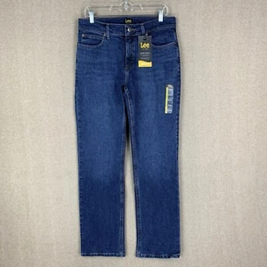 🚨¡NUEVO! Pantalones de mezclilla Lee corte regular bootcut dos tallas azul oscuro cómodos elásticos - Imagen 1 de 4