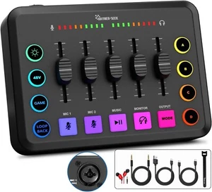 Gaming Audio Mixer, Streaming XLR Audio Interface, Individual Channel, Noise Red - Picture 1 of 7