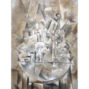 Braque The Podest Tisch Stillleben Gemälde Leinwand Kunstdruck Poster - Bild 1 von 6