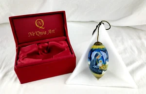 NE' QWA Kunst handbemalt Glas Ornament - Madonna & Kind von Stewart Sherwood - Bild 1 von 8