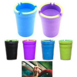 4 Pack Jumbo Butt Bucket Ashtray Glow In Dark Car Cup Holder Portable - Picture 1 of 1