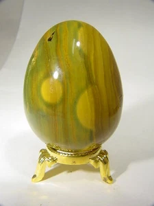 BUTW Madagascar ocean jasper egg w/stand lapidary 2147B - Picture 1 of 1