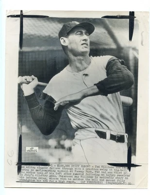 Original September 15 1950 Ted Williams Sidelined 8 X 10 Wire Photo - Image 1 of 2