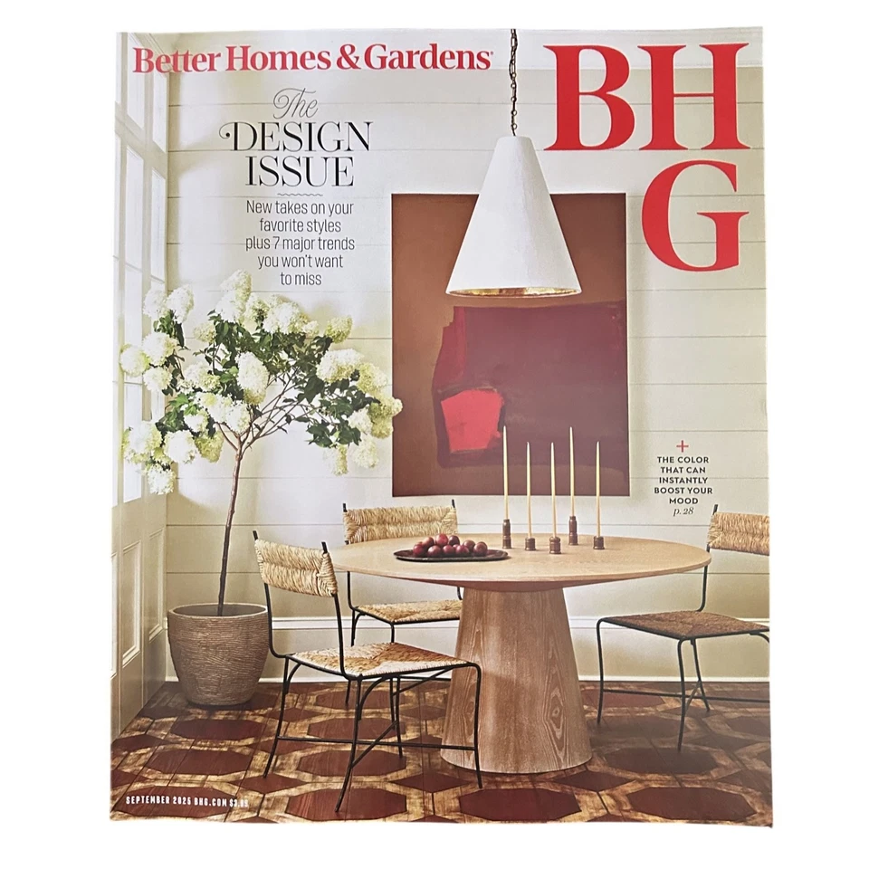 Better Homes Gardens Magazine BHG September 2025 The Design Issue Recipes - Imagem 1 de 1