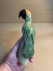 Hand carved stone bird semi precious stone figure Jungle motif.Nature Wildlife - Picture 1 of 7