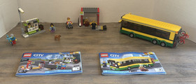 LEGO CITY: Bus Station (60154) 100% Complete w/ Minifigures, Box, Manuals