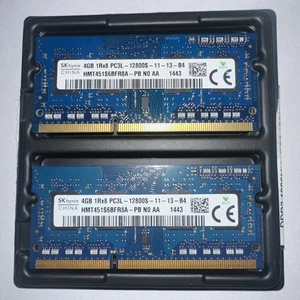 Ram 4GB DDR3 1RX8 PC3L 12800S 11-13-B4 (Set of 2 x 4gb sticks matching set)  - Picture 1 of 2