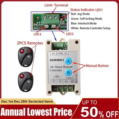 Controlador de actuador lineal de motor de CC inalámbrico 9-30V kits de control inverso delantero Foto 1 de 4